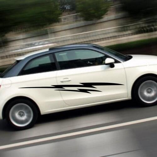 Car Decals Racing Flash Stripe 79'' Door for A1 A3 A5 Vinyl Motor Side Door Sticker ZC771
