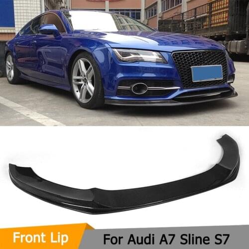 Car-Styling Carbon Fiber Front Lip Auto Car Lip Spoiler For Audi S7 Sline Bumper 2012-2014