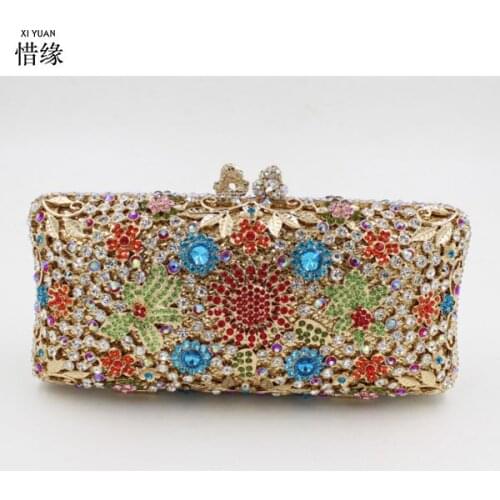 XIYUAN BRAND Women Wallet diamond crystal Card Coin Holder Money Clip bag Long Phone Clutch purse Cash Pocket