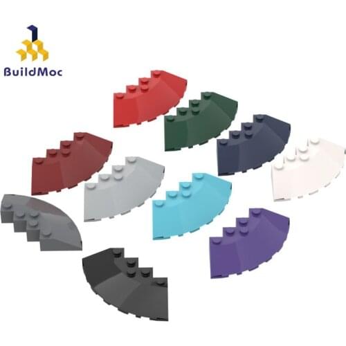 BuildMOC 95188 corner round 6x6 bevel 33 ldd95188 For Building Blocks Parts DIY Bricks Bulk Model Educational Kids Toys
