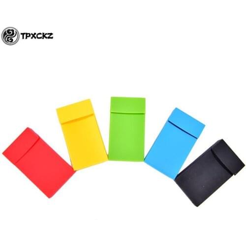 5 Colors Silicone Cigarette Case Fashion Cover Elastic Silicone Portable Man Women Cigarette Box Cover Cigarette Accessories