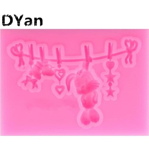 Baby Party Cake Border Silicone Molds Fondant Cake Decorating Tools Kitchen Baking Chocolate Gumpaste Candy Moulds A1310