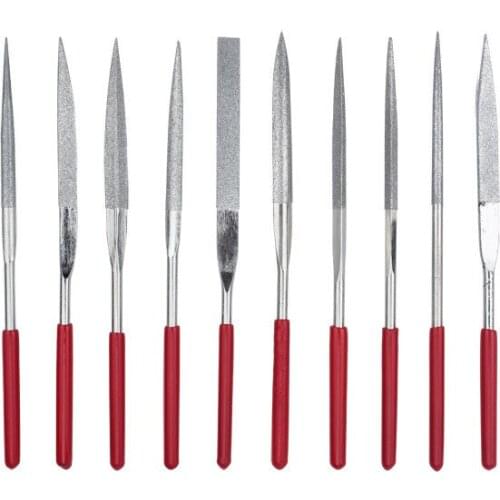 Fixmee 5 * 180 mm 10 in 1 DIY Diamond Flat Angled Needle File Non-slip PVC Set Carving Tool Kit