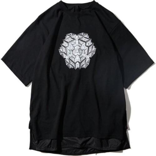 T-shirt cotton WSNHLAB mecha print back ventilation techwear darkwear ninjawear Киберпанк