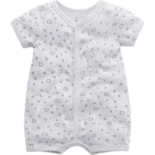 Newborn Baby Bodysuit Summer Clothes Boys Girls Jumpsuit Letter Short Sleeve Cotton Clothes Infant Outfits 3-6M for Kids Gifts