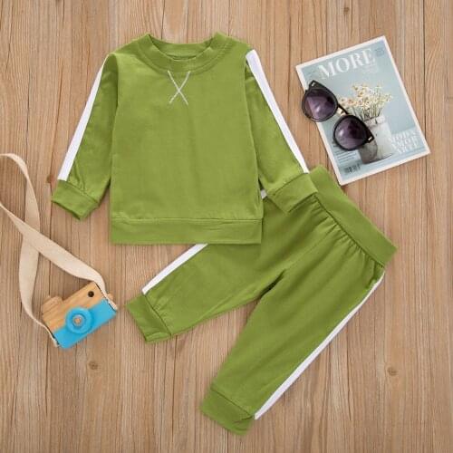 0-24M Newborn Kid baby Boy Girl Clothes set Autumn Winter Sweatshirt Pant suit Elegant Cute Sweet Streetwear Striped Outfit