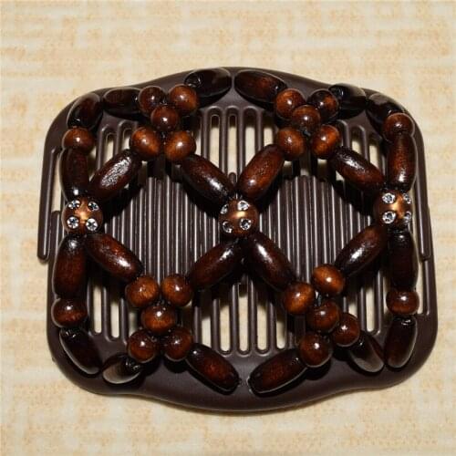 Brown Classical beads magic comb 20 pcs/lot classical comb Easy to Use professional lady hair tidy up