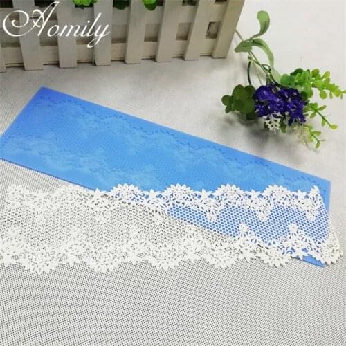 Amoliy Rose Lace Fondant Mold Cake Decorating Tools Wedding Cake Sugar Craft Icing Mat Pad Pastry Baking Tool Baking Accessories