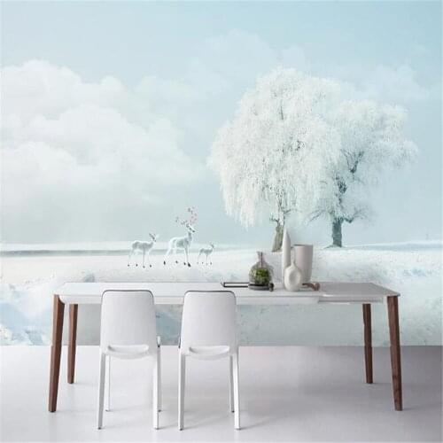 Milofi hand-painted oil painting clothing store wedding wallpaper background wall professional custom wallpaper mural