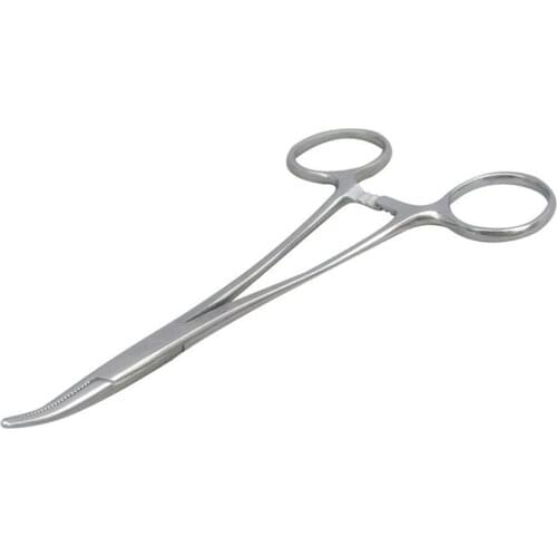 Stainless Steel Fishing Curved Tip Hemostat 12.5cm Haemostatic Locking Clamps Forceps Scissors Pliers