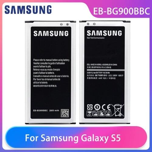 Original Samsung Galaxy S5 G900S G900F G9008V 9006v 9008W 9006W Phone Battery EB-BG900BBC EB-BG900BBE 2800mAh With NFC