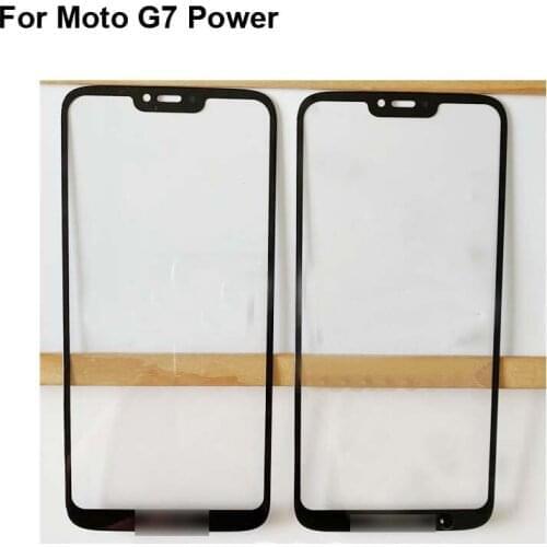 For Moto G7 Power XT1955 Front LCD Glass Lens touchscreen For Moto G 7 Power Touch screen Panel Outer Screen Glass without flex