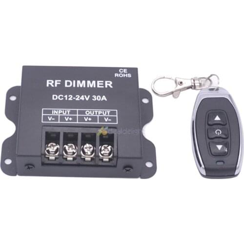 RF 30A LED Dimmer Controller DC 12V - 24V Brightness Control For LED Single Color Strip light