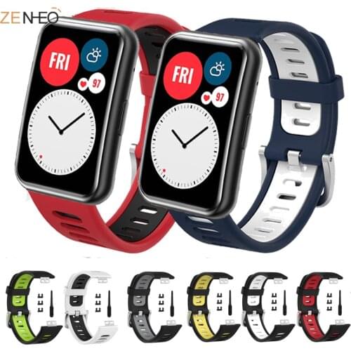 2021 Replacement Strap for Huawei Watch Fit Band Silicone Sport Smart Wrist Watchband Bracelet Accessories for Huawei Fit