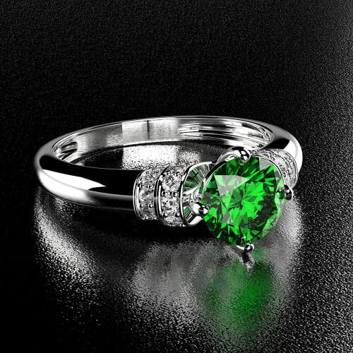2019 New Trendy 925 Sterling Silver Gemstone Ring Amethyst Emerald Ring Natural For Jewelry Blue Sapphire Ring Engagement Party