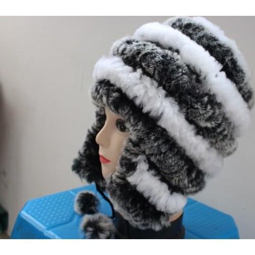 Rabbit fur cap Ear cap2016 freeshopping