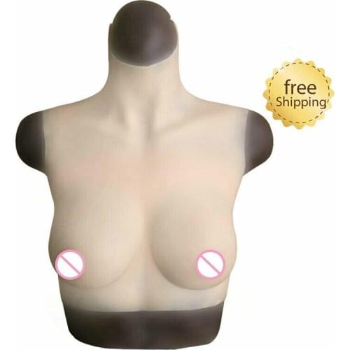B CUP Silicone Breast Crossdressers Fake Breast Primary Transgender Breast Real Touch Latex Skin Three Colors