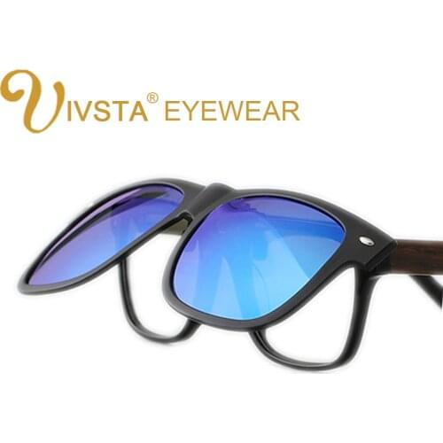 IVSTA 2018 Clip On Sunglasses Men Flip Up Clips Lenses Driving Sun Glasses Polarized Women myopia Night Vision Flip Up