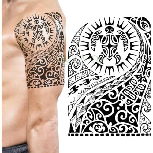 Waterproof Temporary Tattoo Stickers on Body Tribal Totem Fake Tatto Flash Tatoo Back Leg Arm belly big size for Women Men girl