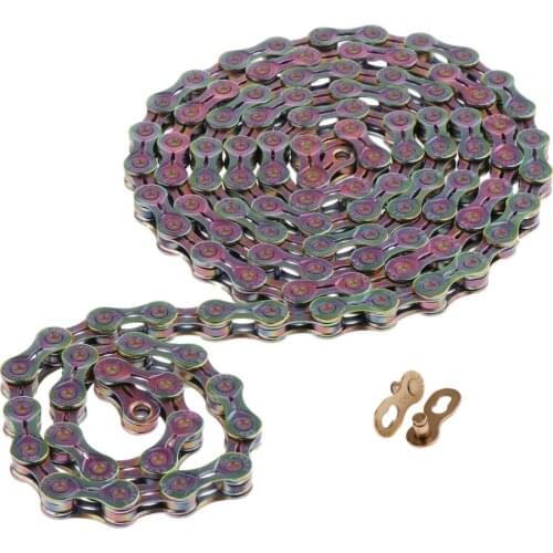 Premium Metal 9 116L Mountain Road Bike Chain (1/2x11/128-Inch)