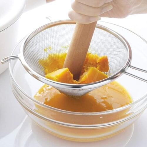 Japan 304 stainless steel slippery mesh kitchen baking ultra-fine filter mesh household funnel-type filter mesh screen