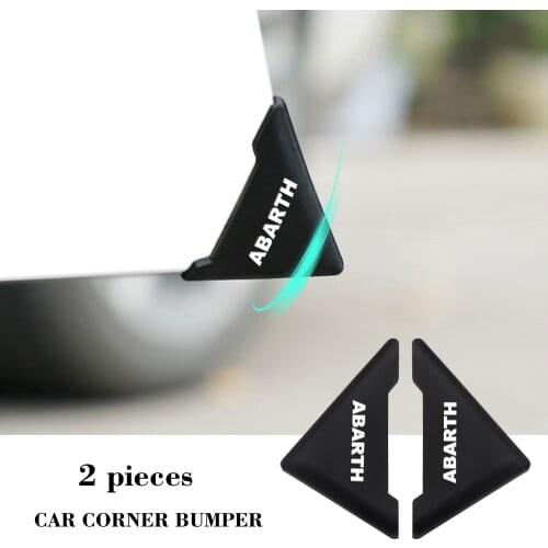 2Pcs/Set Silicone Auto Care Bumper Crash Anti-Scratch Car Door Corner Cover Crash Protection Scratch Protector for Abarth Stilo