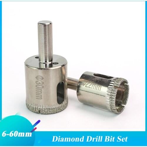 1PC Hole Saw Drilling Bits For Power Tools 6mm-60mm Diamond Coated Hss Drill Bit Set Tile Marble Glass Ceramic