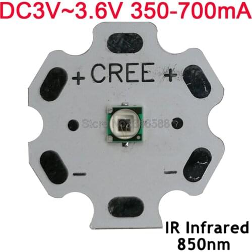 10pcs 3W 3535 Infrared IR 850NM 3.0-3.6V 350mA - 700mA High Power LED Diode Emitter with 8mm 12mm 14mm 16mm 20mm Aluminum PCB
