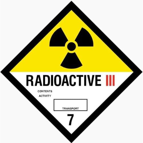 10CM*10CM 1 Pcs RADIOACTIVE Car Sticker Reflective Car Window Personality Decal for Volkswagen Stickers
