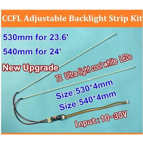 15set 23.6" 530mm 15set 540mm 24" Adjustable brightness led backlight strip kit,Update inch LCD ccfl panel to LED backlight