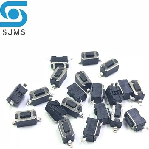 20/50/100PCS 3*6*4.3 mm 3*6*5 mm SMD 2pin Long feet Tact Switch Push Button White / Black Button Tactile Micro Touch Switch