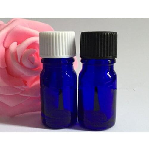 5ml blue Glass Bottle with Brush Cap, 5cc Empty Glass Nail Polish Glass Container, Cosmetic F20173595