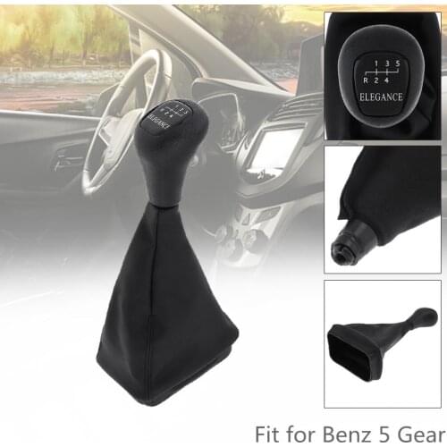 5 Speed ABS Black Car Manual Gear Shift Handball Knob Car Accessories with Dust Cover Fit for Mercedes / Benz W202C Class