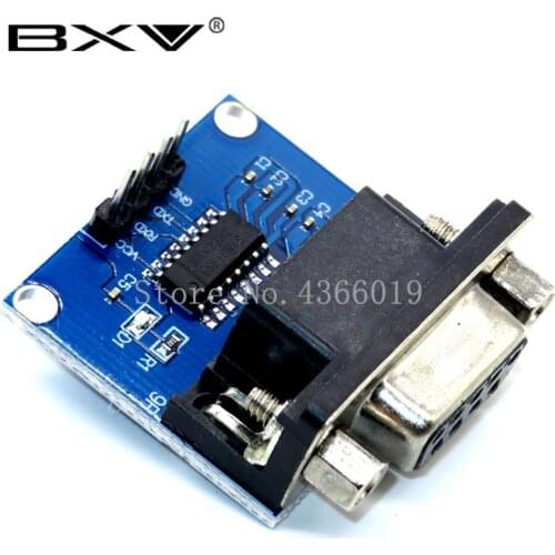50PCS MAX3232 RS232 to TTL Serial Port Converter Module DB9 Connector MAX232