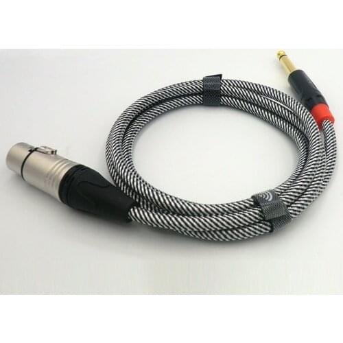 6.35 Jack to XLR Plug Audio Cable Microphone Cord for Guitar Mixer Stereo Amplifier