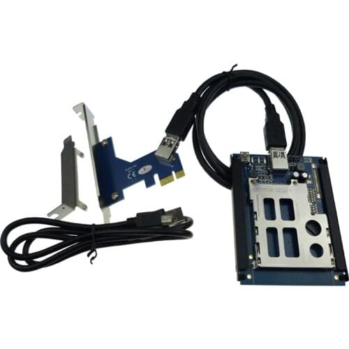 IT-GO PCIe PCI express USB 2.0 To ExpressCard 34 mm 54 mm slot Adapter PCIexpress to Express Card Converter Reader