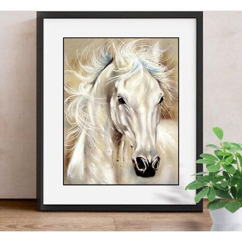 5D DIY Diamond Painting Full Square Diamond Embroidery Mosaic Animal Horse Picture Rhinestone Dog Decoration Home Gift