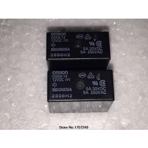 Free Shipping 10PCS new original Omron Relay G5SB-14-12V G5SB-14-DC12V G5SB-14-12VDC G5SB-14 12VDC 5A 5Pin