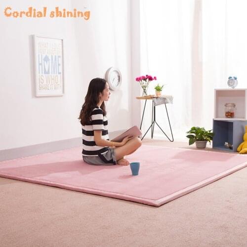Cordial Shining Home Carpet Coral Fleece Rug 2CM Thickness Tatami Carpet 180X200CM Living Room Rug Bedroom Mat Baby Play Mat