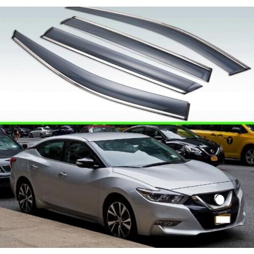 For NISSNA Maxima A36 2015-2019 Plastic Exterior Visor Vent Shades Window Sun Rain Guard Deflector 4pcs