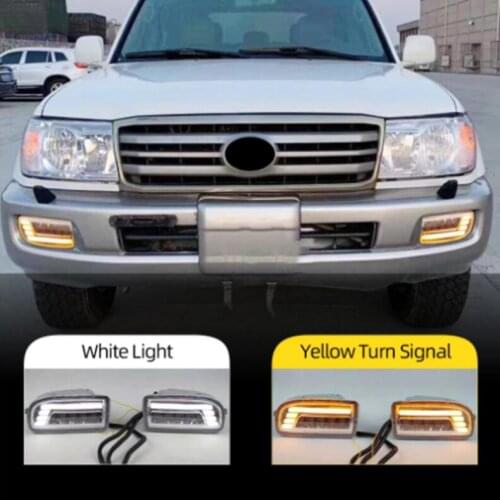 For TOYOTA LAND CRUISER 100 LC100 1998-2007 LED Dynamic Turn Signal DRL Headlights Driving Lamp Fog Light UZJ100 FZJ100