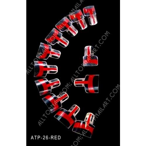 FedEx&DHL Free shipping - 128pcs Dual French Wrap Tips Red Double Wrap Plus Nail Art Tips 200 sets Wholesales