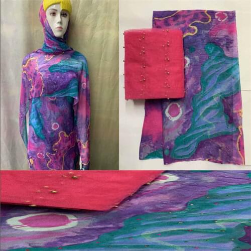 Hot Selling fashion african soft silk fabric for garment neat embroidery on the material with swiss voile lace tissu! LXF772910