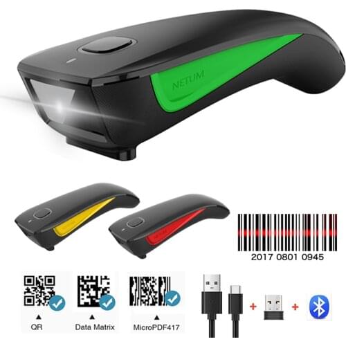 NETUM C740 Pocket QR Bar code Reader PDF417 Portable Wireless Bluetooth 1D 2D Barcode Scanner Support IOS Android Mobile Payment