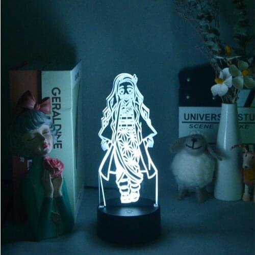 Kimetsu No Yaiba Nezuko Kamado Figure Led Night Light for Bedroom Decor Nightlight Kids Child Table 3d Lamp Demon Slayer Gift