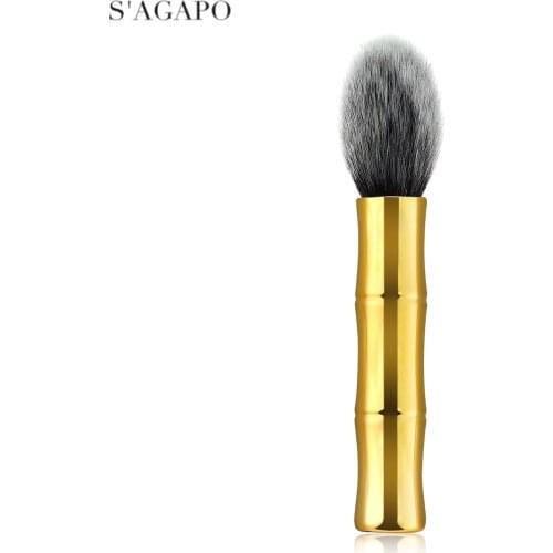 1PCS cosmetic Foundation makeup brush tools flame shape highlight brush Powder Blush beauty portable Makeup tool Maquiagem