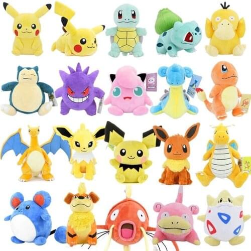 Pokemon Pikachu Charmeleon Wartortle Collectible plush dolls cartoon pet toys elf dolls birthday gifts holiday gifts