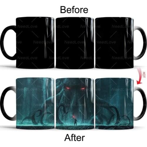 350mL Cthulhu Mug Color Changing Mugs Coffee Tea Milk Magtic Cup