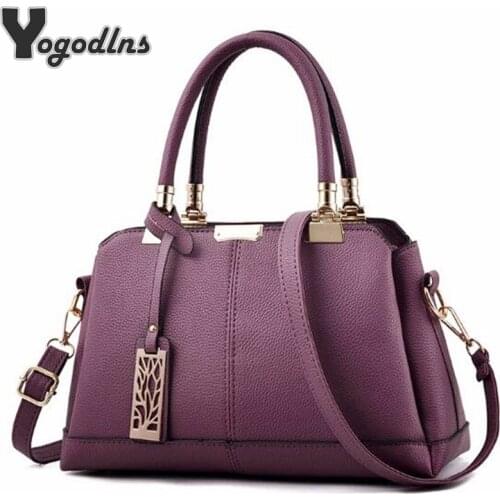 Hot Sale Leather Women Bag Tree Branches Metal Decor Handbags Lady Shoulder Crossbody Messenger Bag Female Purse Tote