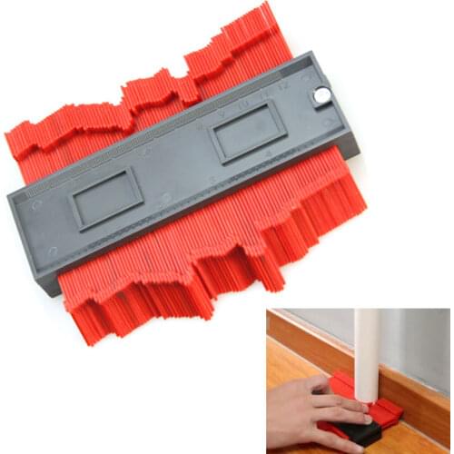 0-120mm Range Contour Profile Gauge Tiling Laminate Tiles Edge Shaping Wood Measure Ruler ABS Contour Gauge Duplicator Ruler ABS